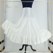【フラメンコ衣装】ホワイト atelier Bellissima ペチコート ファルダ スカート 白 明るい 重ね着 軽い フリル 爽やか 可愛い