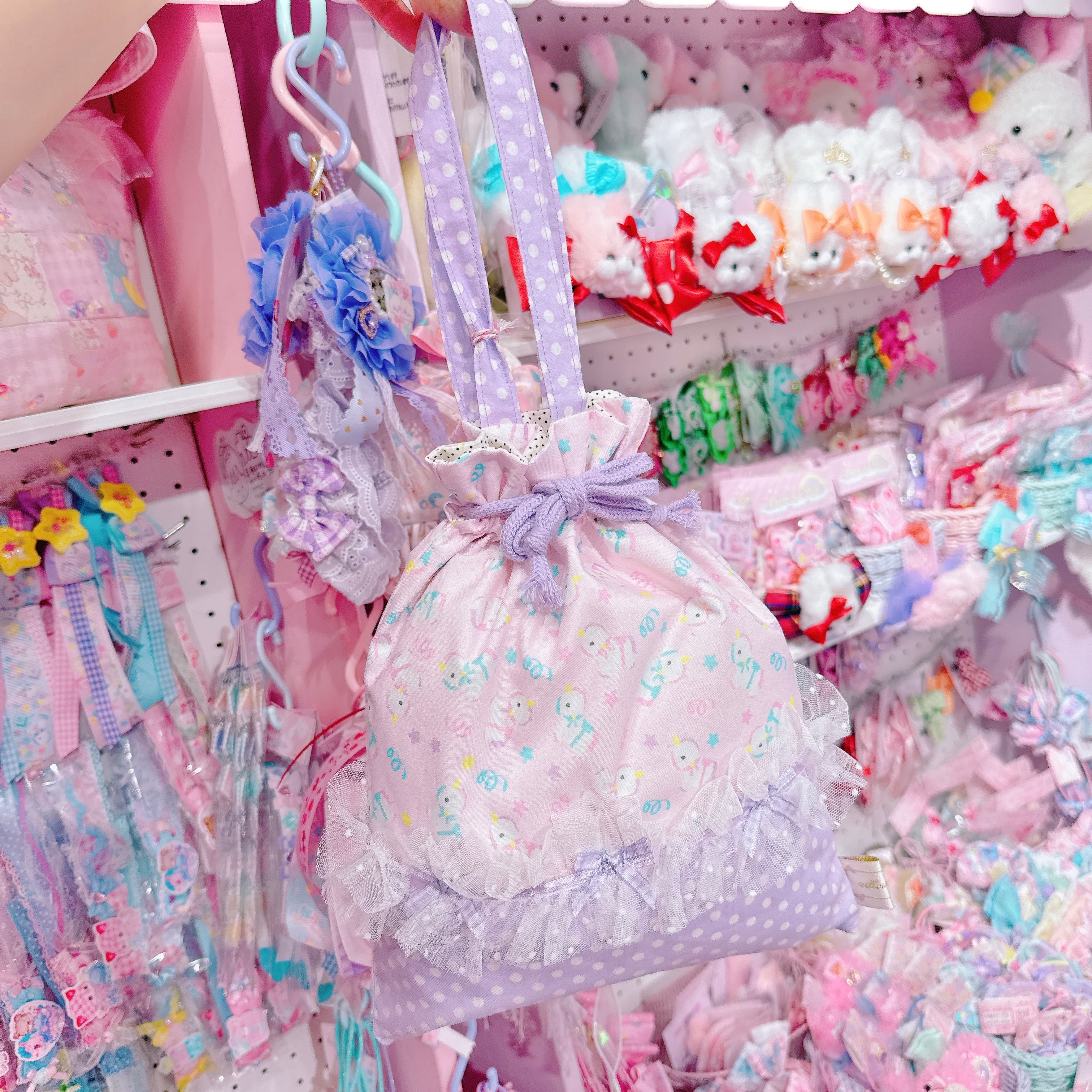 【A1】30-22持ち手付き巾着袋