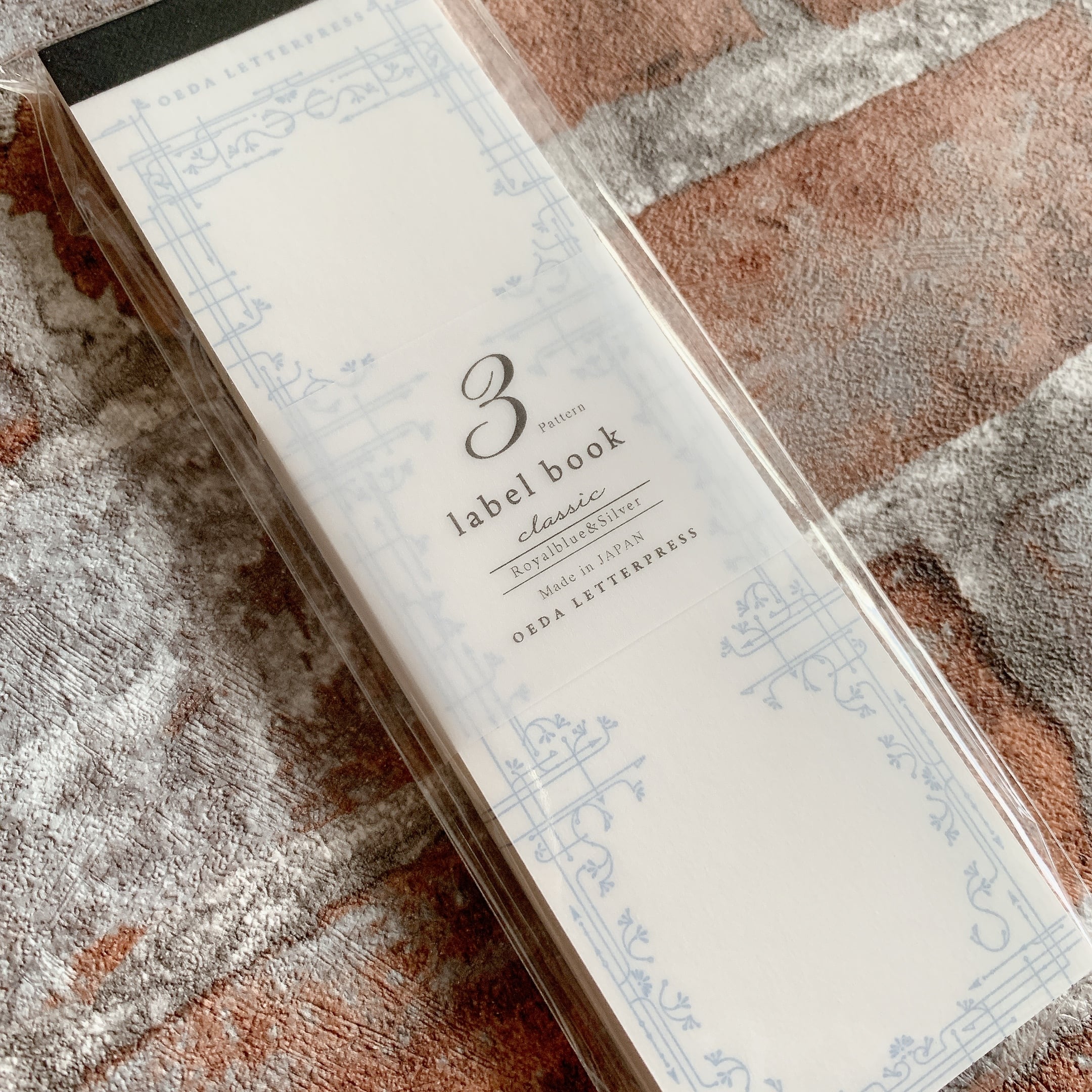 3pattern label book 【クラシック】活版印刷 ラベルブック 大枝活版室