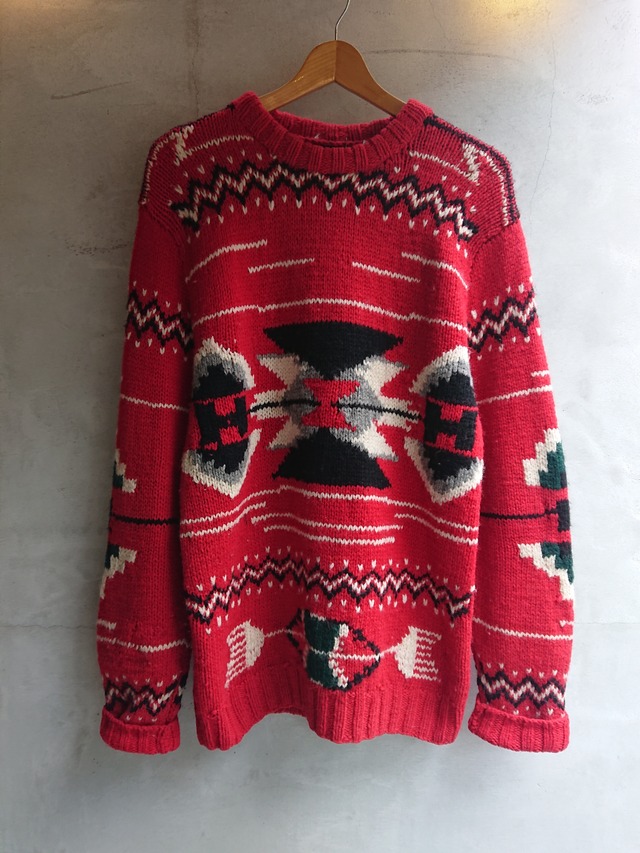 1990s Ralph Lauren NATIVE PATTERN SWEATER