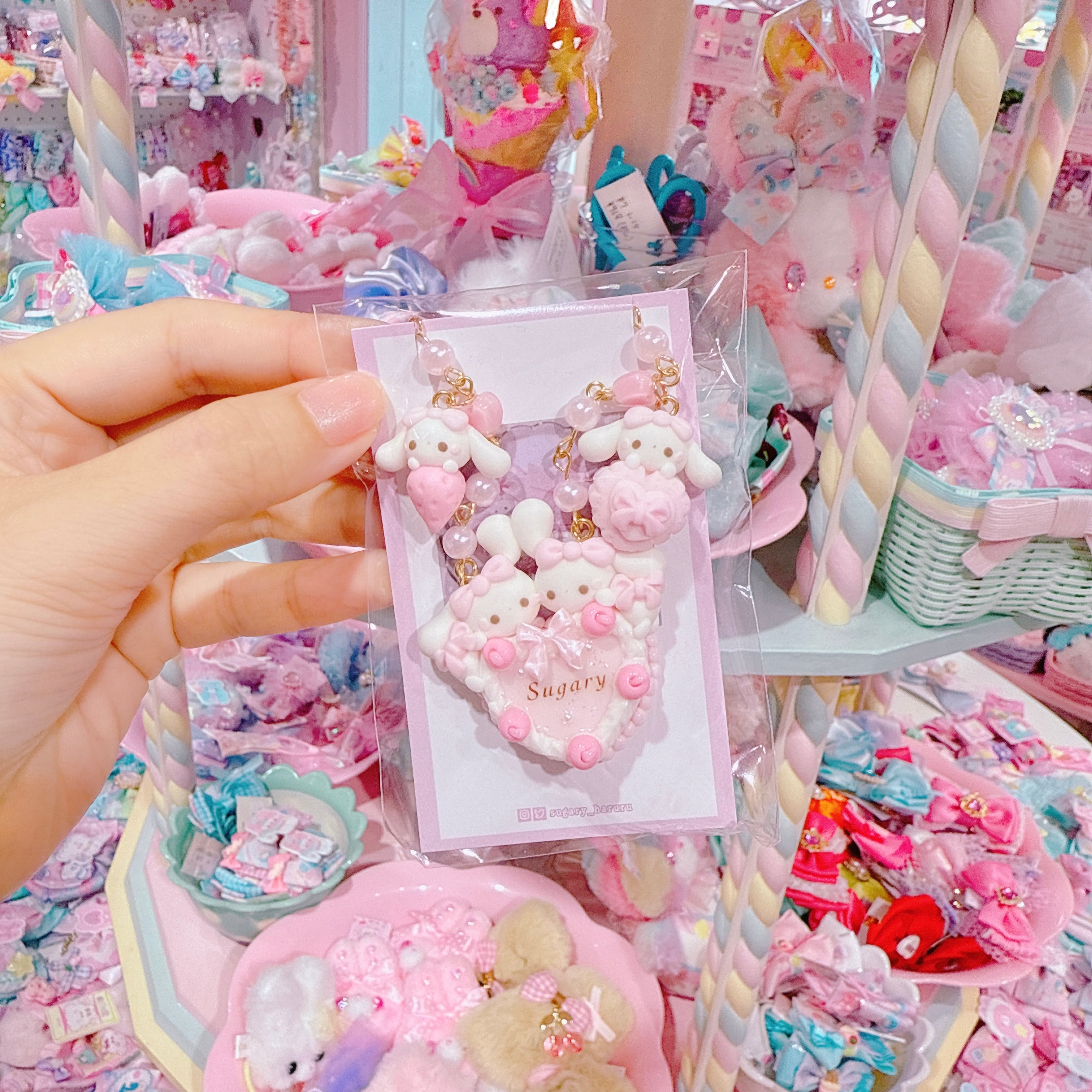 【C9】22-6チェリーケーキネックレス