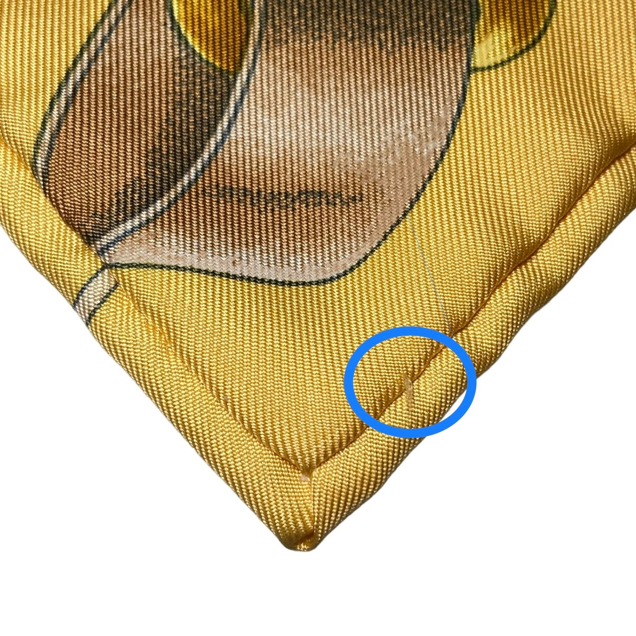 HERMES belt print silk tie