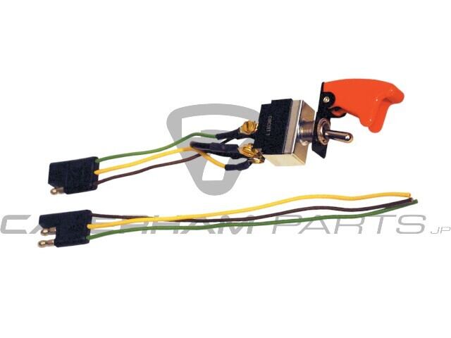 73416 イグニッション & スタータースイッチ (フリップアップカバー付属)、エアロスタイル、レース仕様向け
