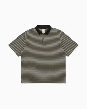 [Khakis] Stripe S/S Polo Olive 正規品 韓国ブランド 韓国ファッション 韓国代行 カーキス 日本 店舗 (Khakis)