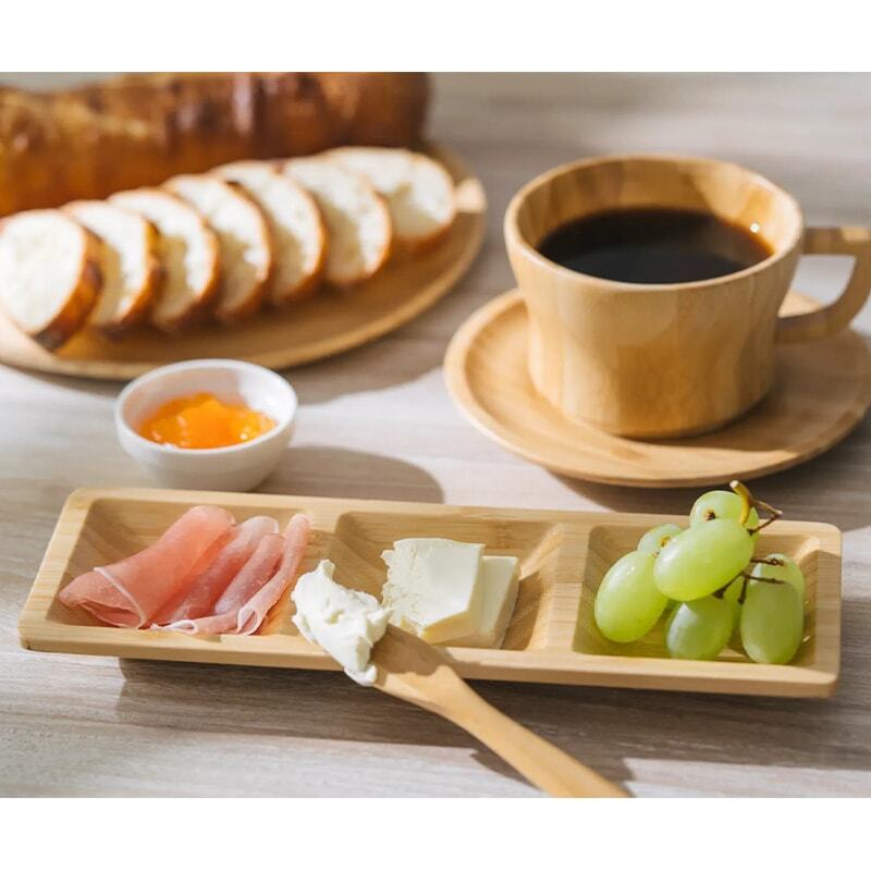 ECL-1-4 (3マスプレート) 業務用食洗機対応 竹製食器 ETHICLE