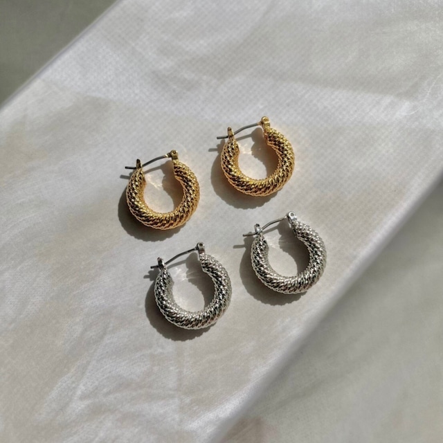 【即納】TWIST HOOP PIERCE -2color-