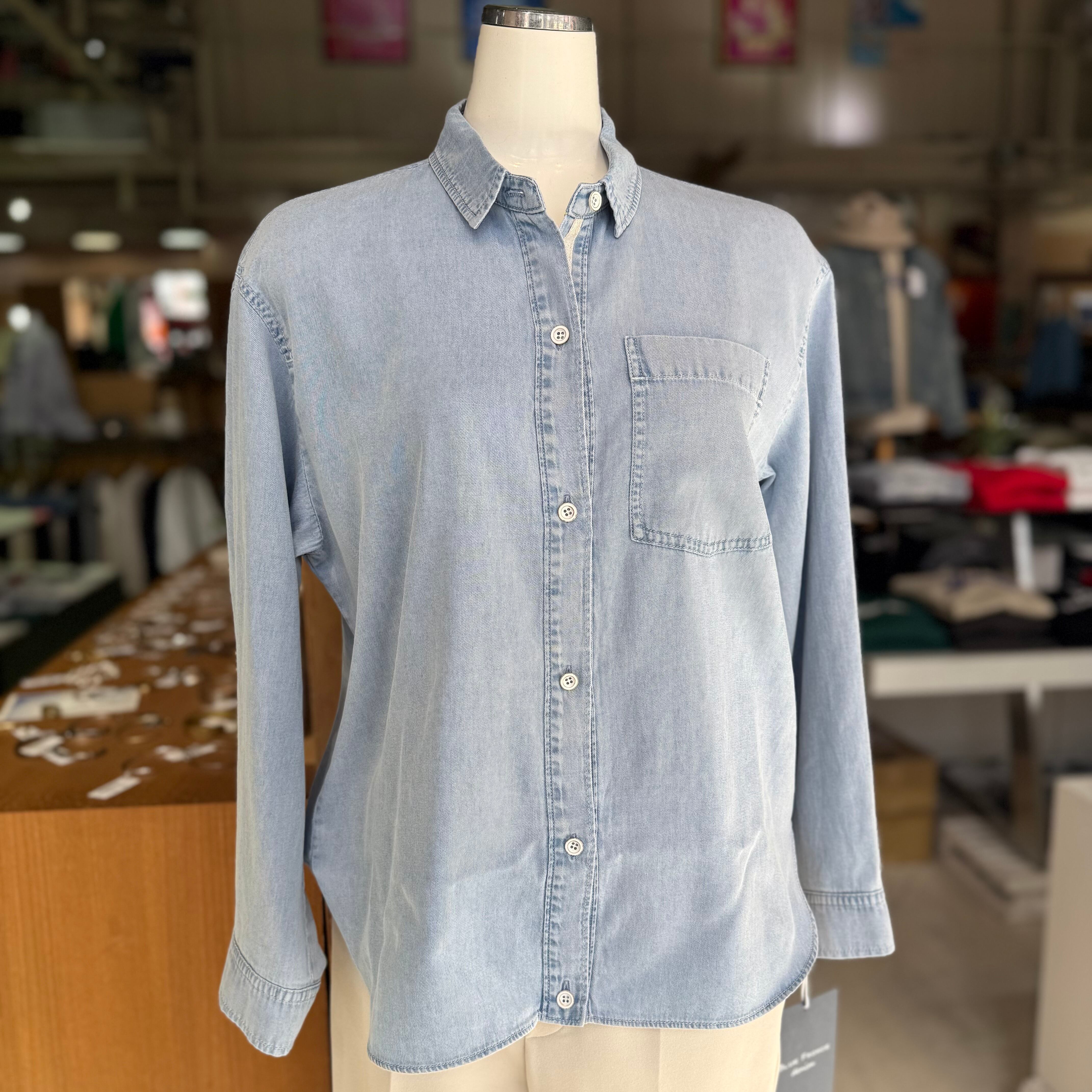 BLUE FRONCE ブルーフロンセ 大人気 デニムシャツ ブルー 38 40%OFF BLUE FRONCE ブルーフロンセ デニムシャツ 611455 | JXT-STYLE