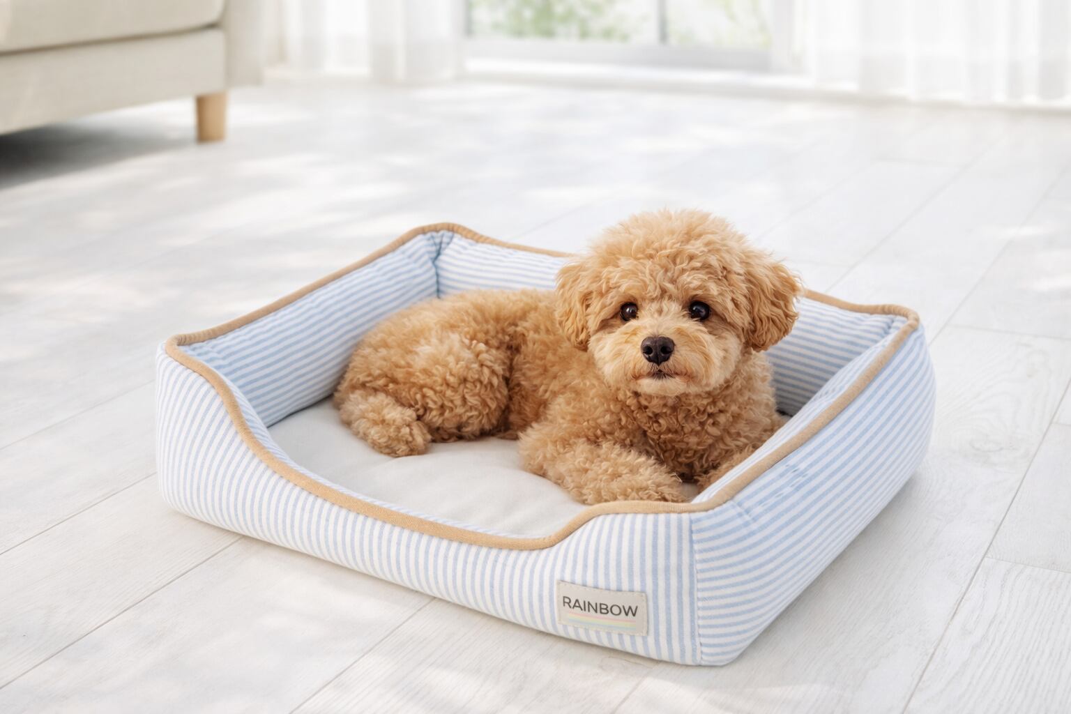 【ドッグベッド】soft square mini ピンク/ブルー/ベージュ