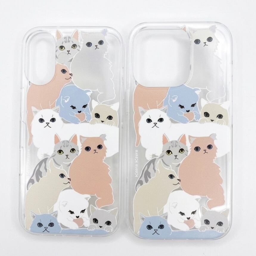 【iPhone16シリーズ4種】アクリルiPhoneケース INDOOR CATS