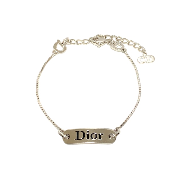 Christian Dior ディオール ロゴプレート ブレスレット シルバー アクセサリー 11132-202308