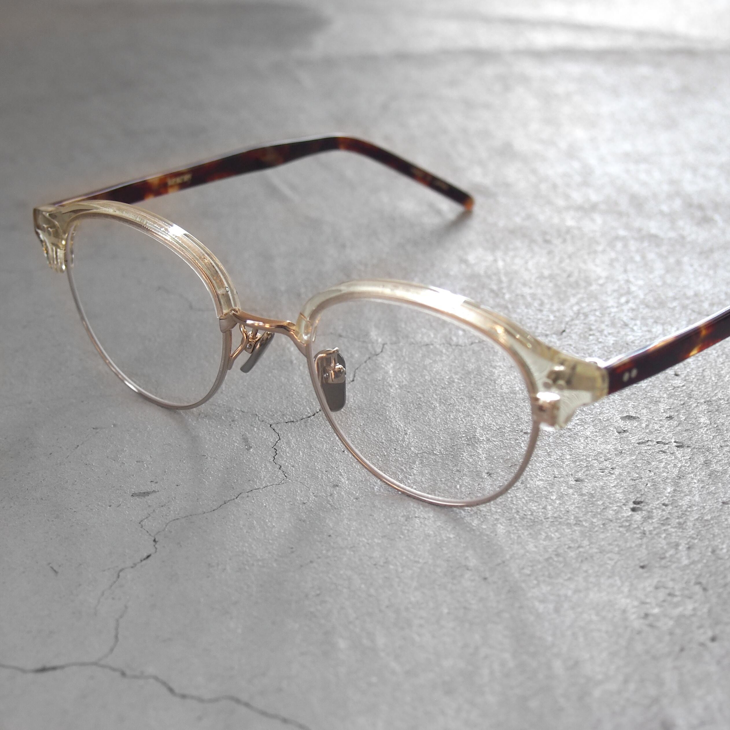 Kearny Sirmont brow clear yellow/鼈甲 (clear lens) | Rin 