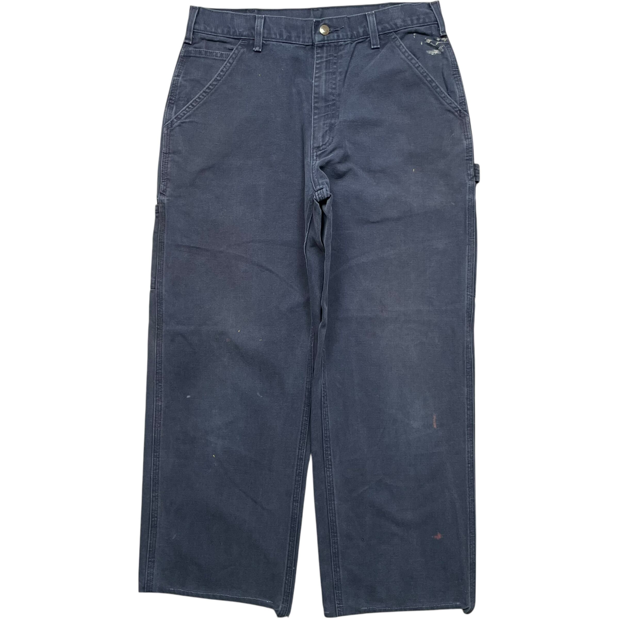 《実寸W33L28》 Carhartt カーハート ペインターパンツ ワークパンツ ペイント フェード ネイビー no.10246