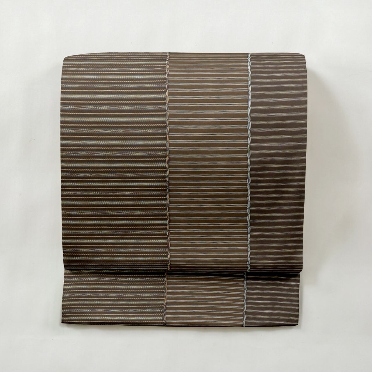 袋帯 上代彩糸段 (茶) | 川島織物 和装公式オンラインショップ 