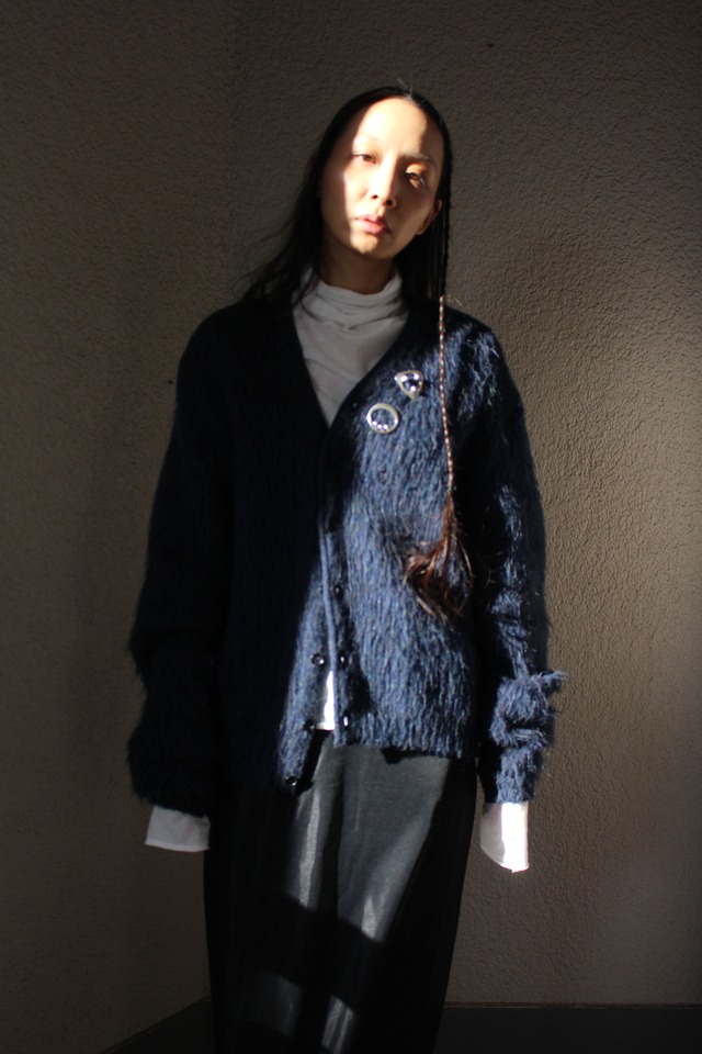 70s mohair knit cardigan