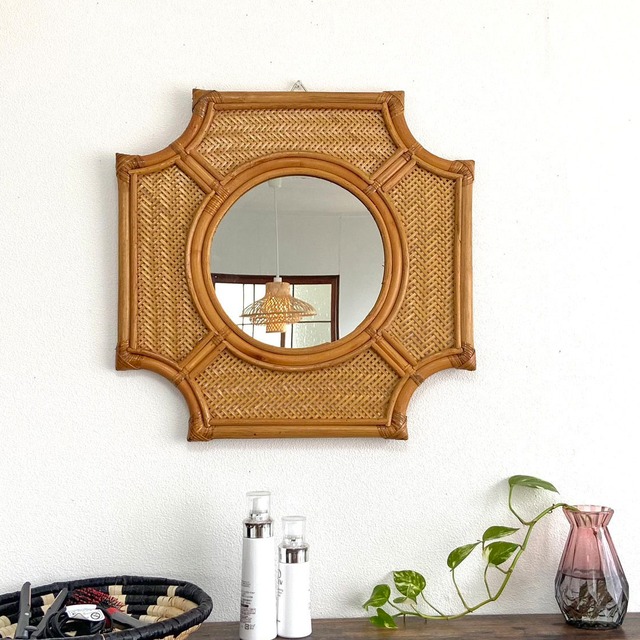 ラタン ミラー 壁掛け（RTA-799）