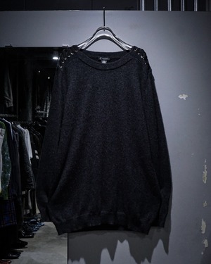 【add (C) vintage】“Bloomingdale’s”“C by bloomingdale’s” Lace Up Gimmick Cashmere Knit