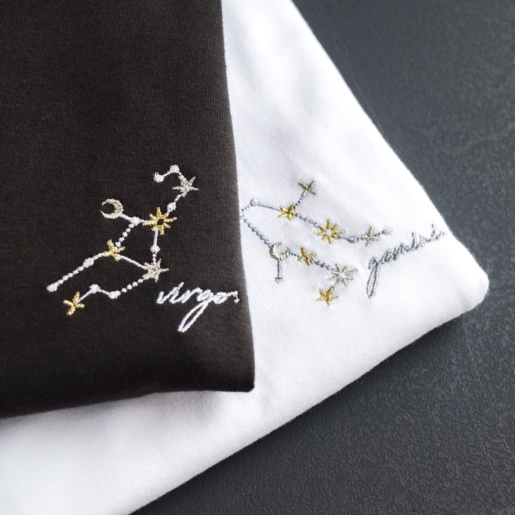 選べる十二星座 ワンポイント刺繍Tシャツ【選べる2色】メンズ