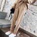 ボトムス パンツ ルームウェア ズボン 部屋着 ナイトウェア ジョガーパンツ ロング タイト スマート ウエストゴム 編み込み 伸縮性 ニット シンプル カジュアル かっこいい ラフ メンズライク ボーイッシュ スポーティー キュート ルーズ 無地 秋 冬 10代 20代 30代 レディース 公園デビュー お泊まり 休日 ジム アウトドア 着回し 普段使い 重ね着 お揃い 双子 韓国 オルチャン ファッション コーデ 楽ちん 暖かい 防寒 ブラック グレー オフホワイト キャメル ダークグレー