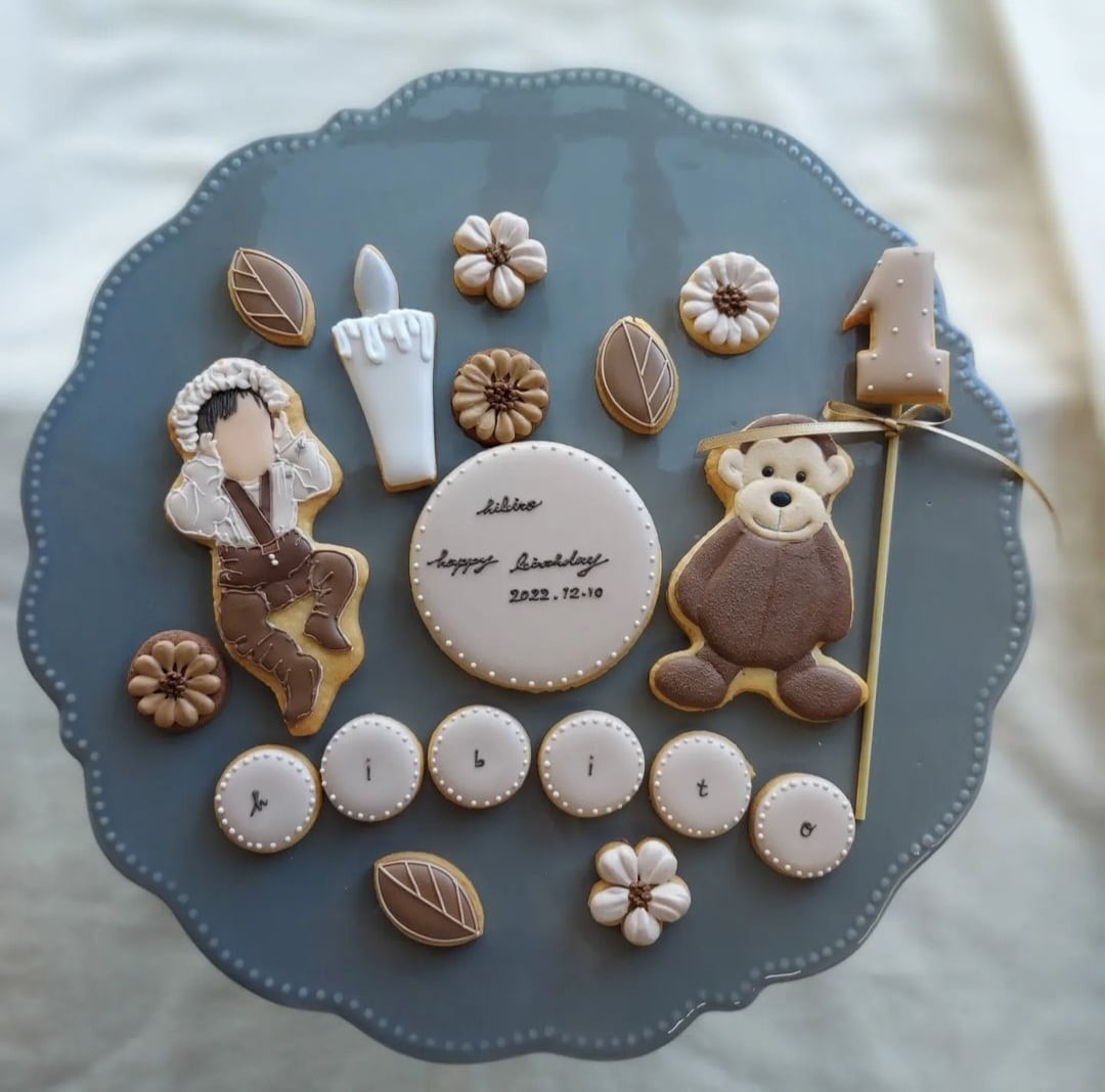 お子さまシルエットBIRTHDAYクッキーセット | オーダーメイドケーキ
