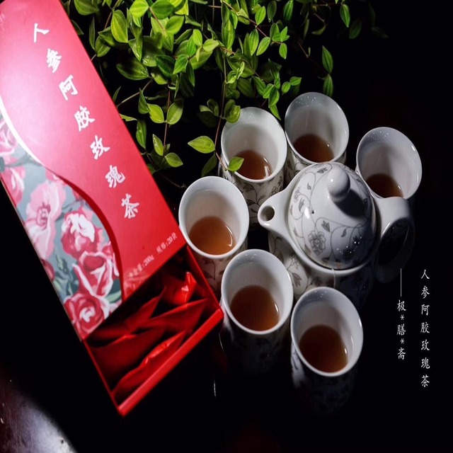 人参阿胶玫瑰茶