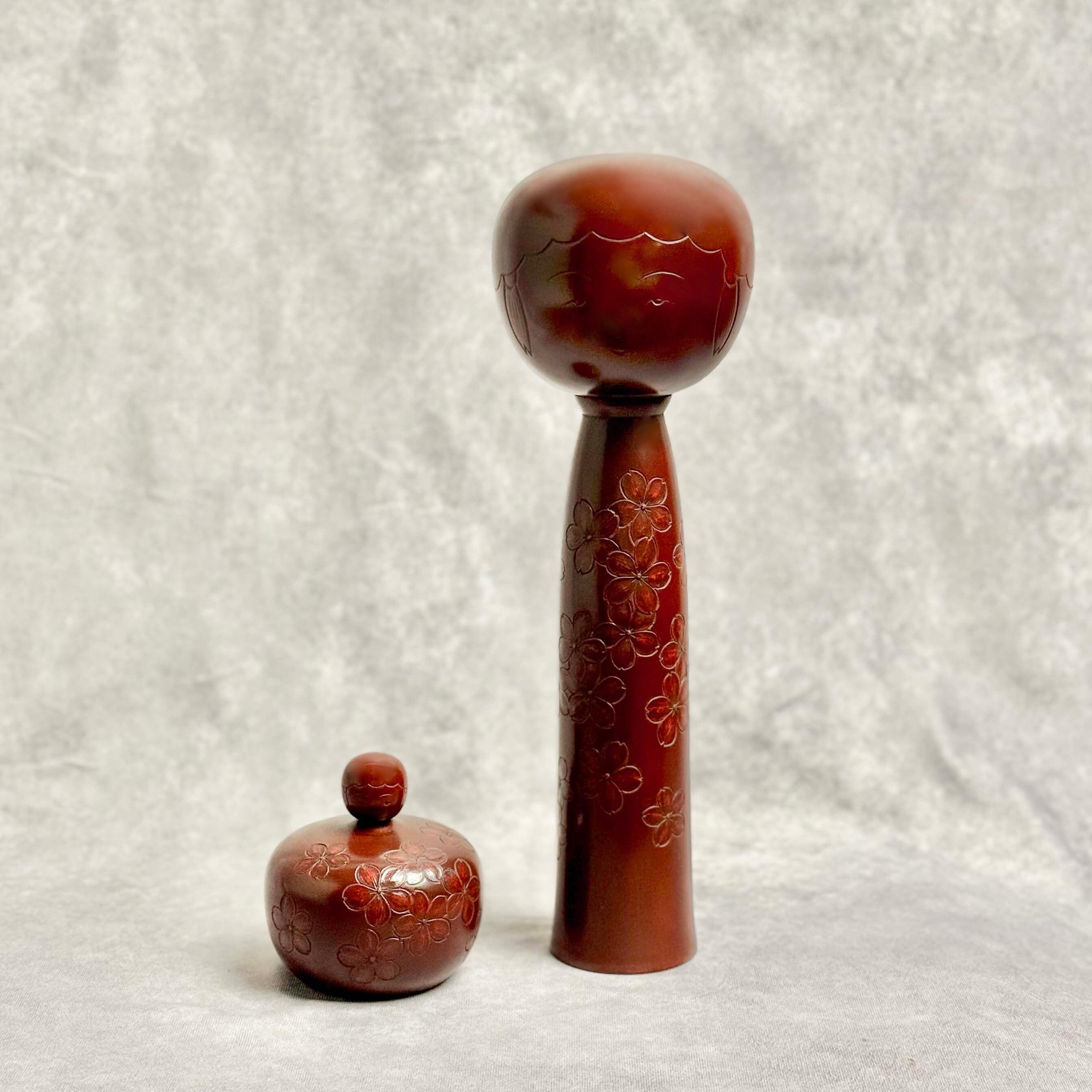 伝統工芸「鎌倉彫こけし」ペア（No.34）