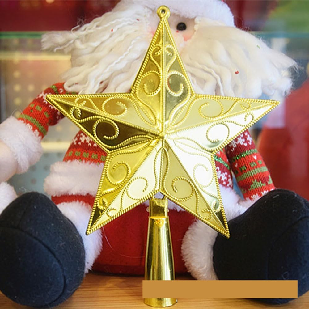 【新着特価】ツリートップ 星 クリスマスツリー スター 15cm クリスマス 飾り ツリー飾り星 Merry Christmas おしゃれ デコレーション ツリートップ 豪華感 装飾 (ゴールド 15cm)