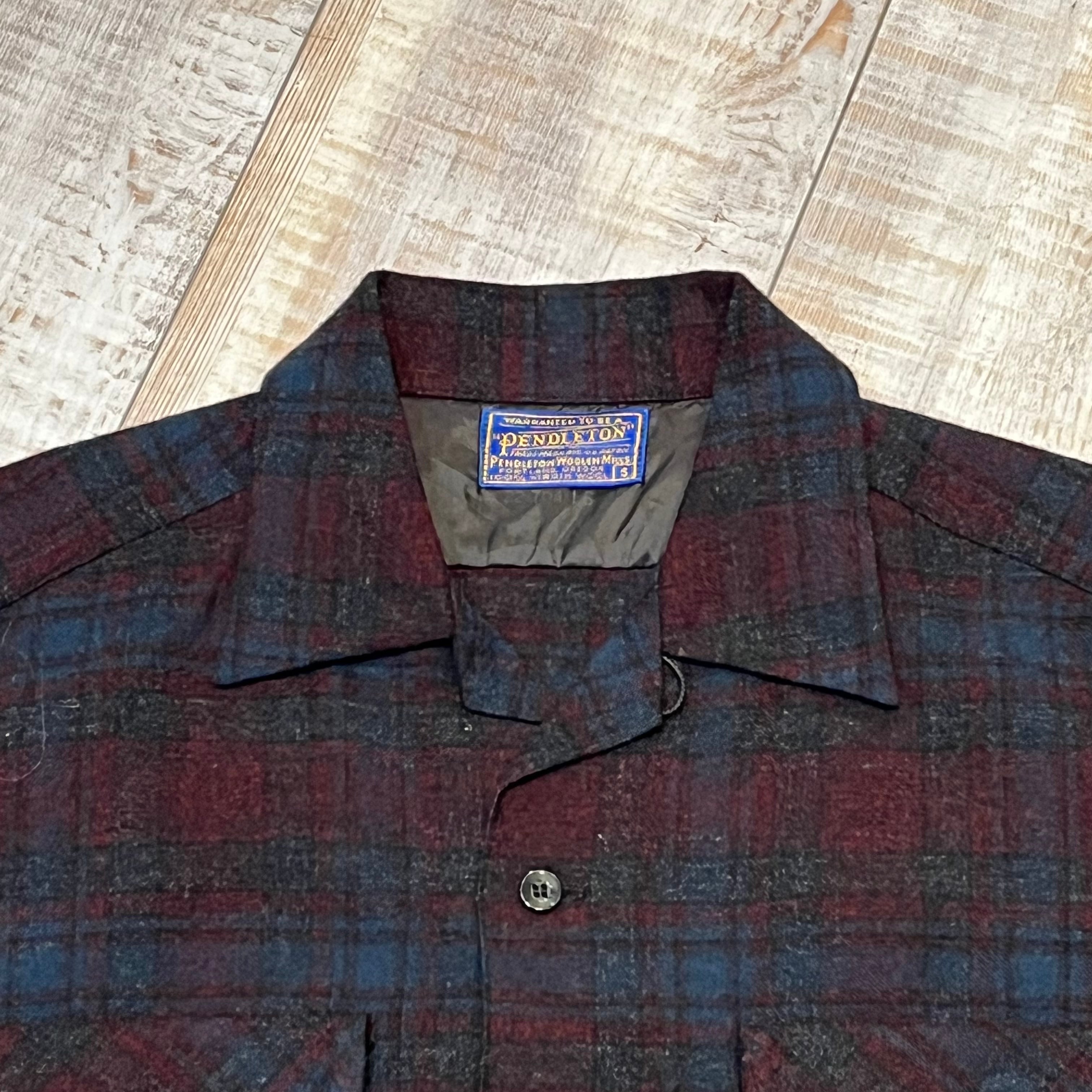 pendleton 50s usa ウール オープンカラー 開襟 シャツ