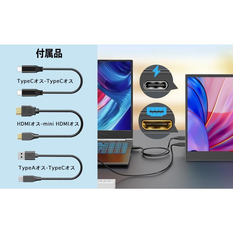 モバイルモニター15.6型 1920x1080FHD モバイルディスプレイ ゲーム