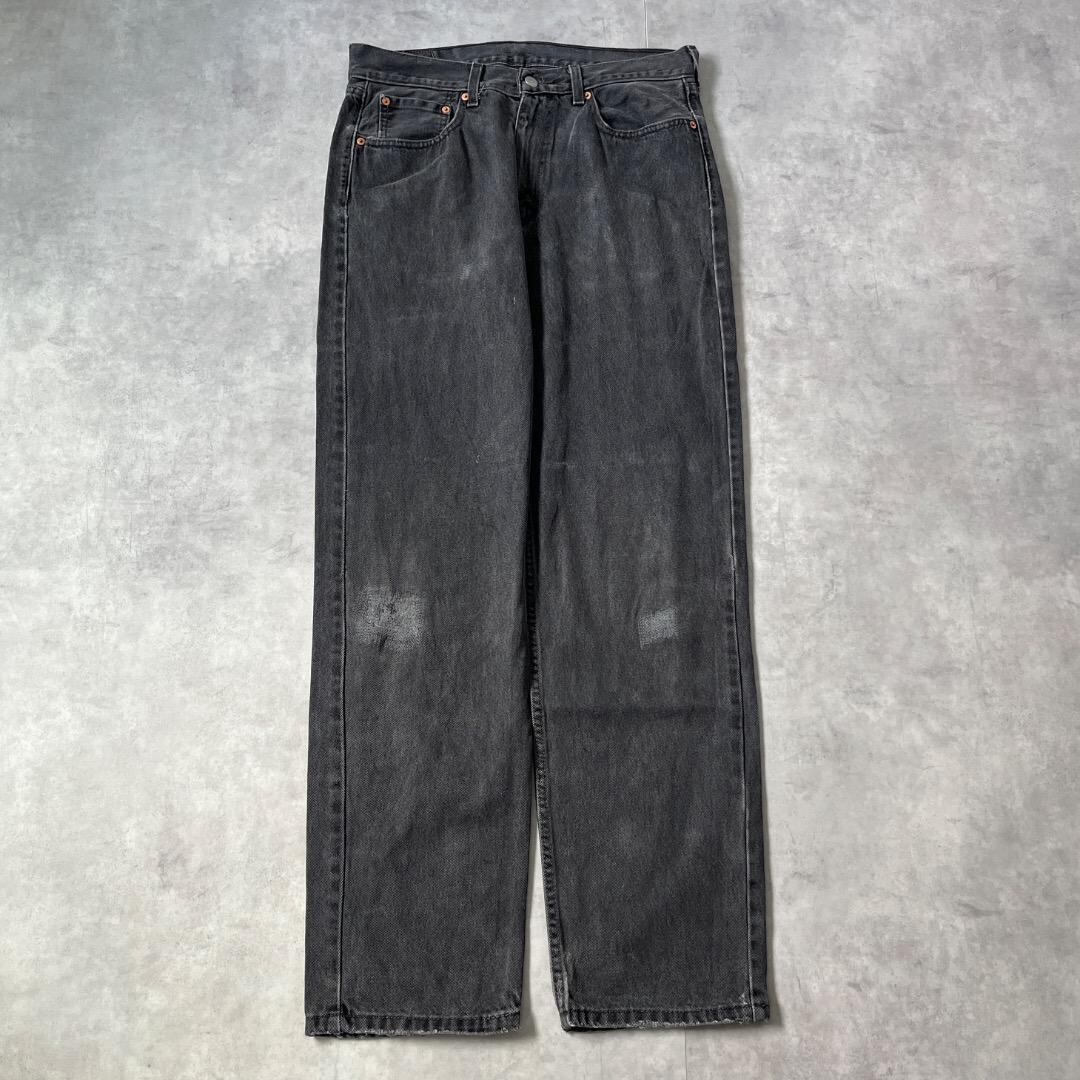 リーバイス550 Levis W33 ブラックデニムボトム 黒 古着 16922
