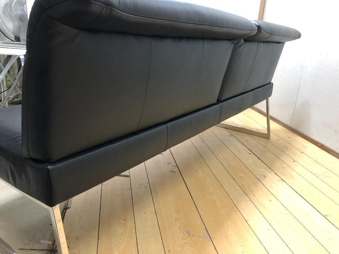 JOOP! ヨープ himolla ヒモラ ドイツ製 本革 3人掛けソファ ブラック