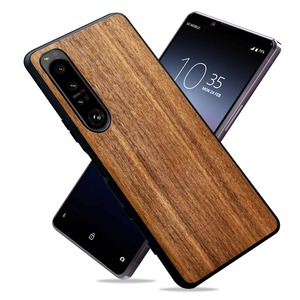 【在庫のみ】MQman Xperia5iv SO-54C SOG09 ケース 木製カバー 胡桃の木 原木 素材 天然木 耐衝撃 ソフト クルミ ワイヤレス充電対応 (Xperia 5 IV)