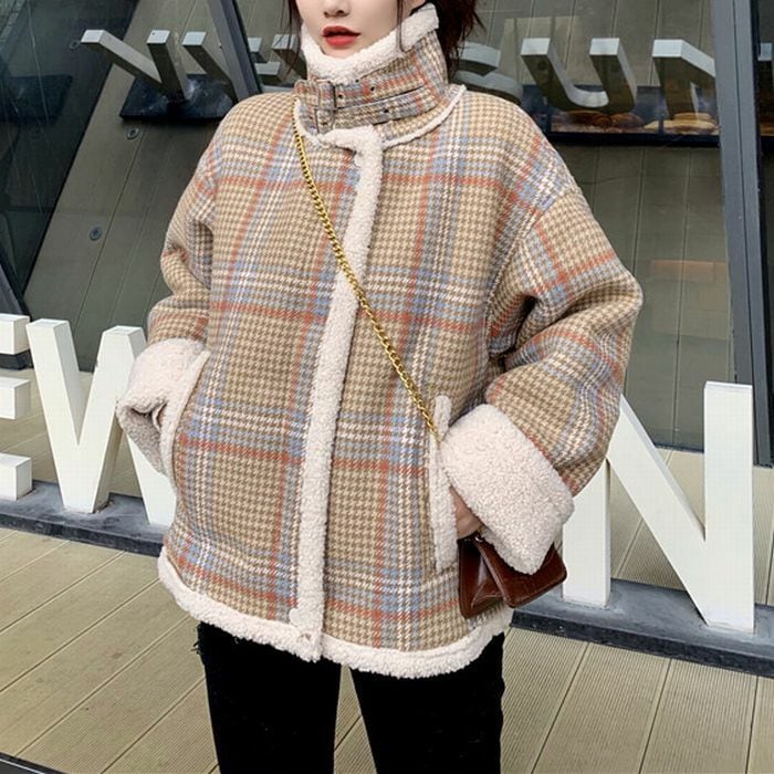 定期入れの ブラックコート ジャケット ブルゾン 冬服 防寒 韓国 秋 冬 レディース ファッション Fucoa Cl