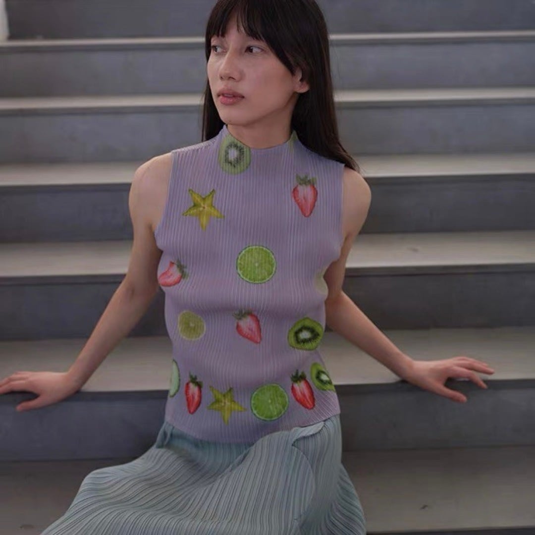 APRIORITY ユニセックス フラワー ハイネック ジッパー セーター