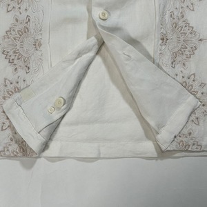 9792 Pradise Collection 開襟シャツ 半袖 刺繍 XL