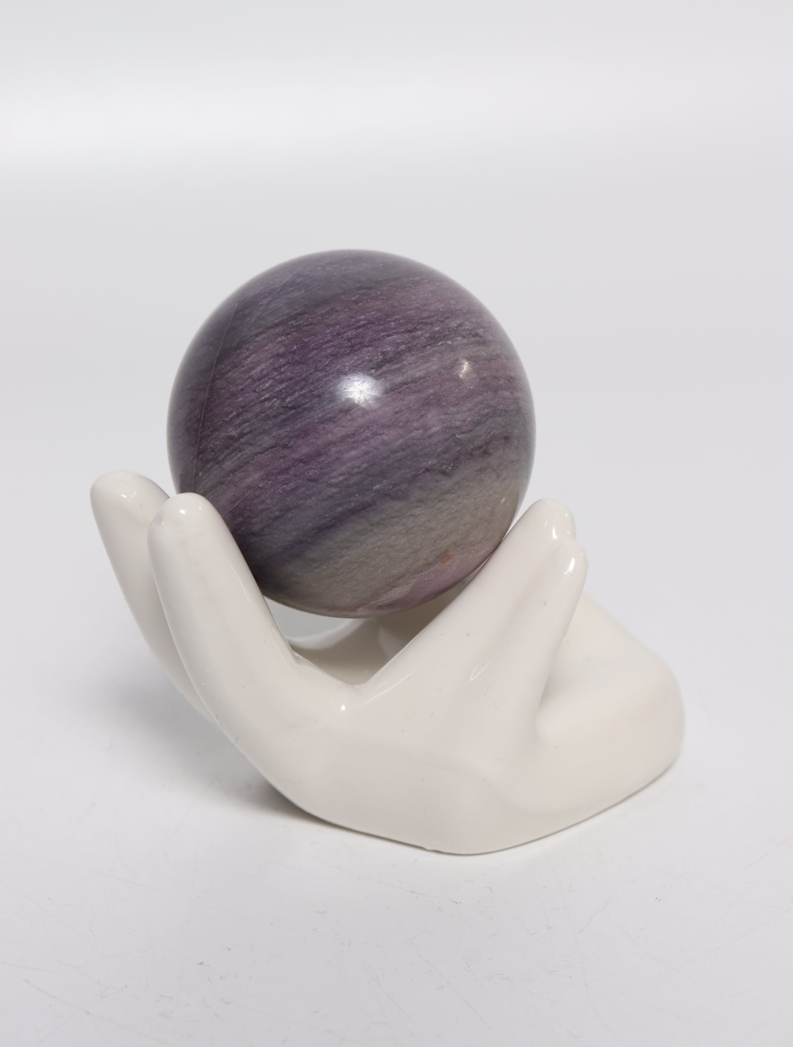 母岩付き・ミルキーフローライトスフィア　天然石 ミルキーフローライト シルクフローライト スフィア | ホシノカケラ