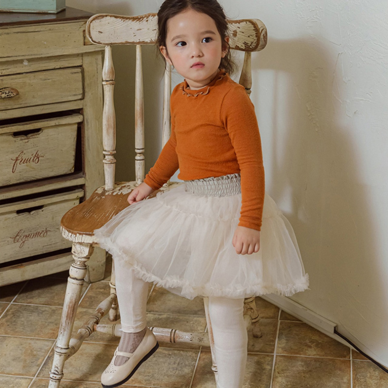 春ハイウエストメッシュスカート3色