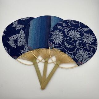 入荷待ち!!】藍染しじら織うちわ 大 | OIKAZE SHOP