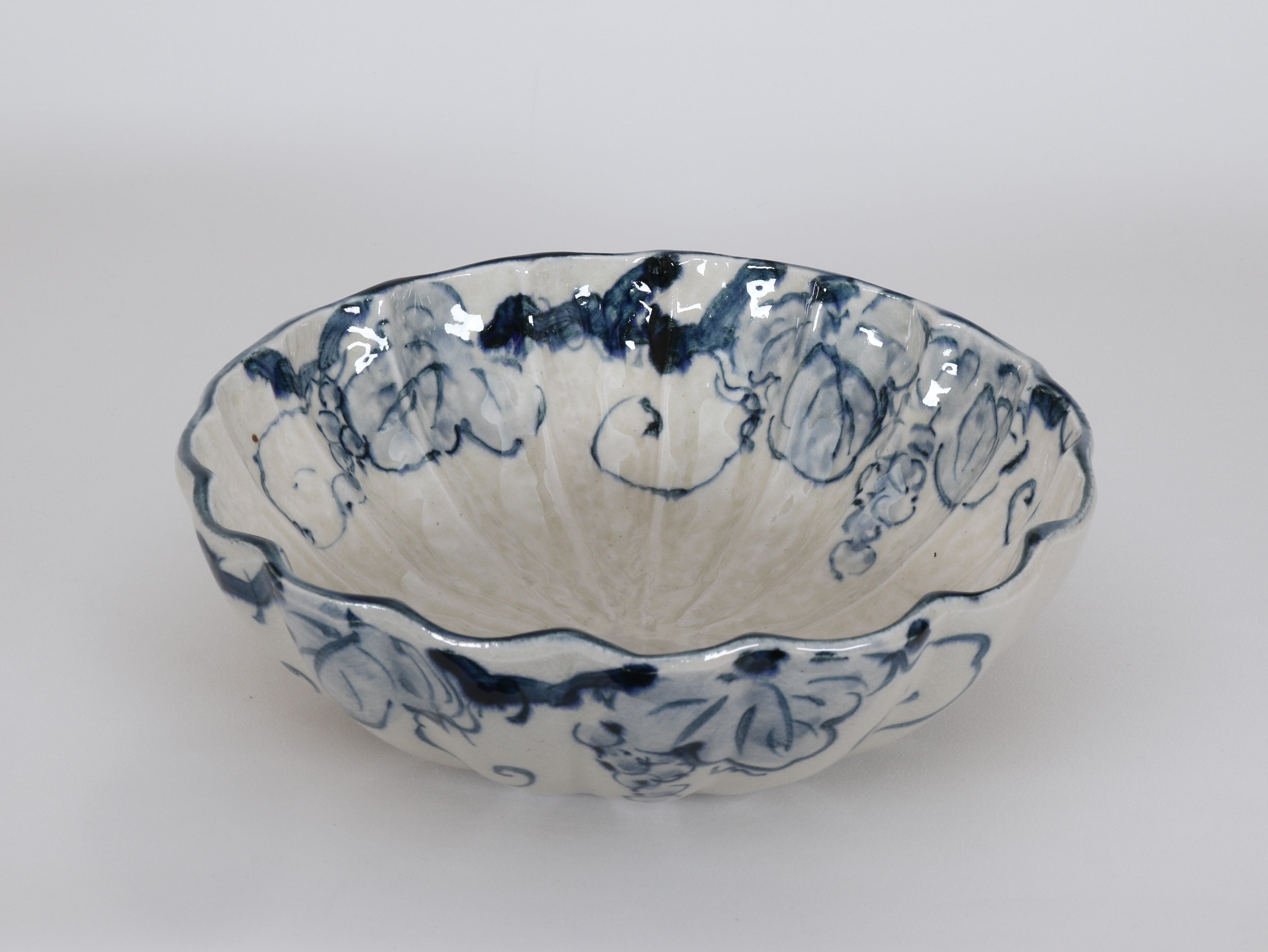 安南 菊型盛鉢 大 葡萄【B級品 特価】