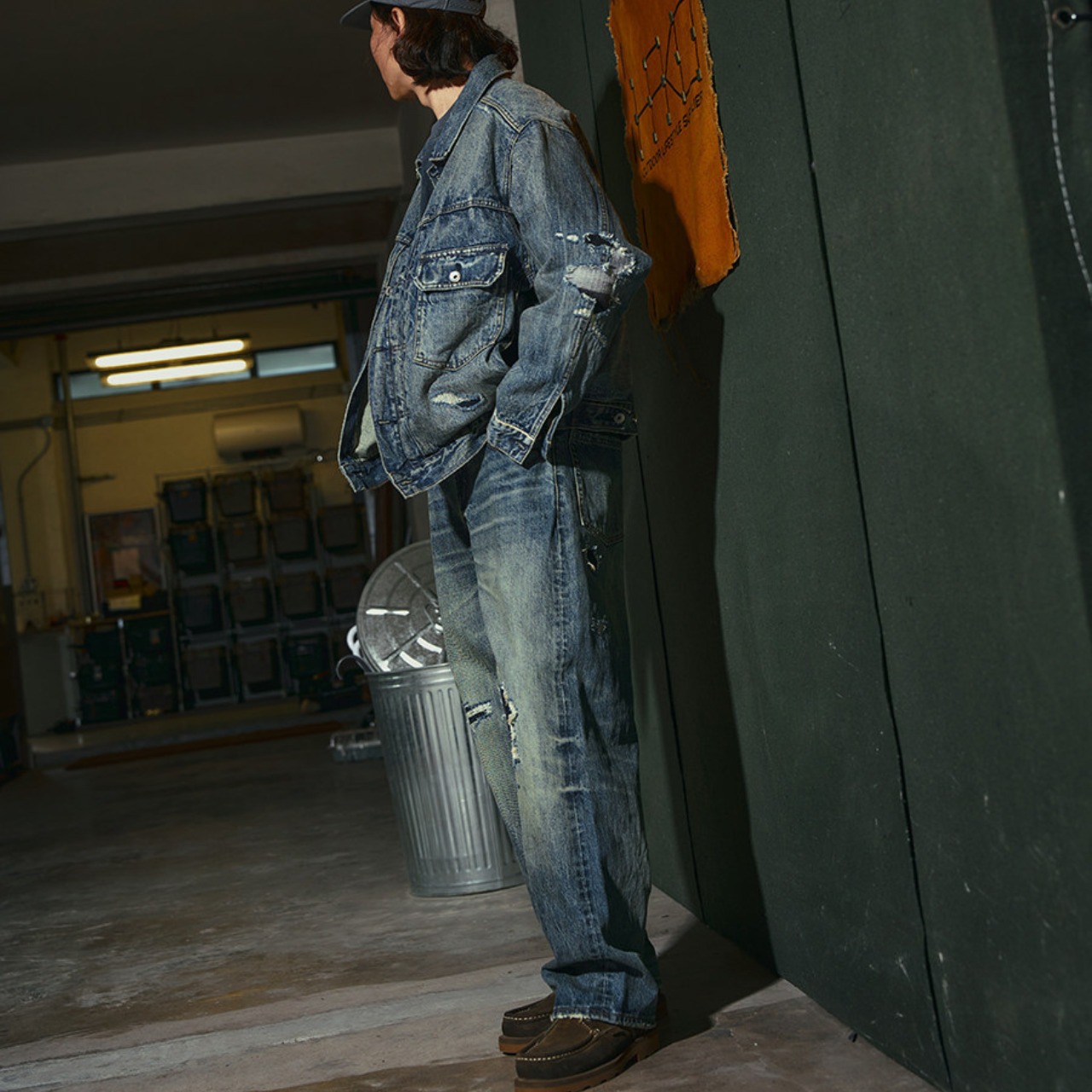 ヴィンテージパッチ フェードデニムパンツ N3539 - 7