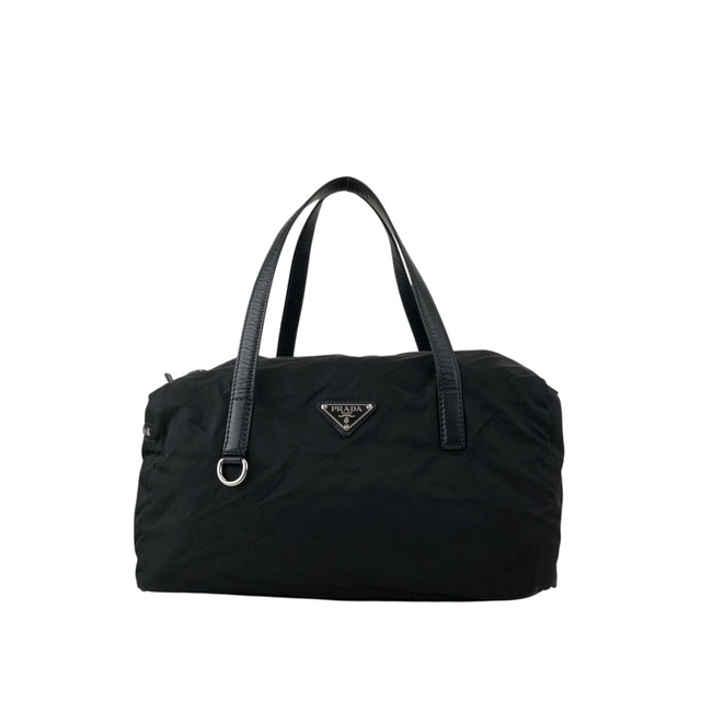 PRADA プラダ ハンドバッグ ブラック トライアングルロゴ ナイロン ミニボストン vintage ヴィンテージ オールド f222mj