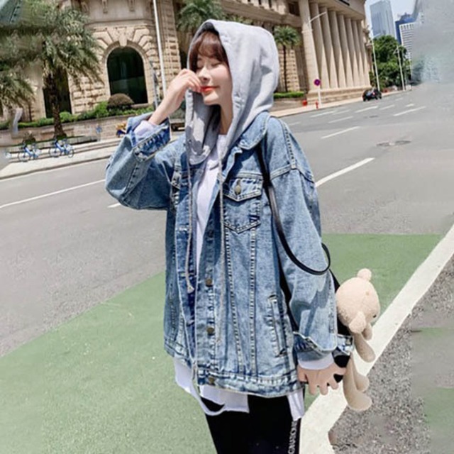 Gジャン L即納 S 3l 取り外し可フード付 パーカー レディース デニムジャケット パーカ アウター ジージャン ジーンズ 上着 Anniversary Style