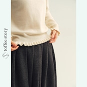 【2color】陽だまり色のクシュクシュハイネックニット 《P0311》