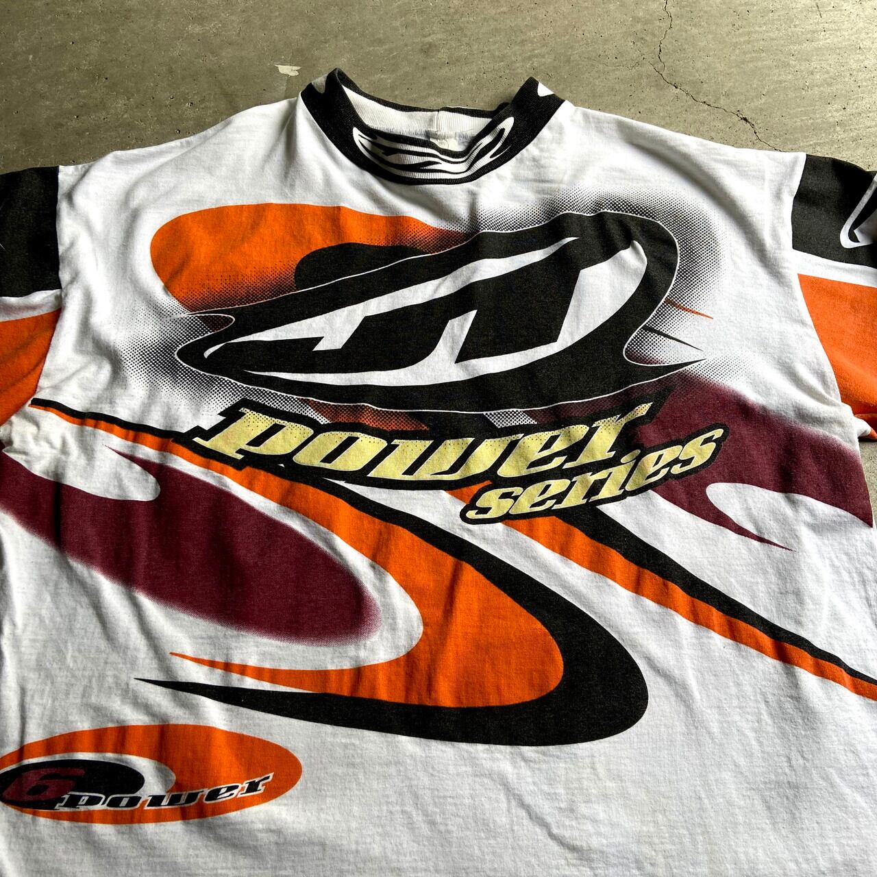 ビッグサイズ 90年代 レーシング power series プリント ロングTシャツ