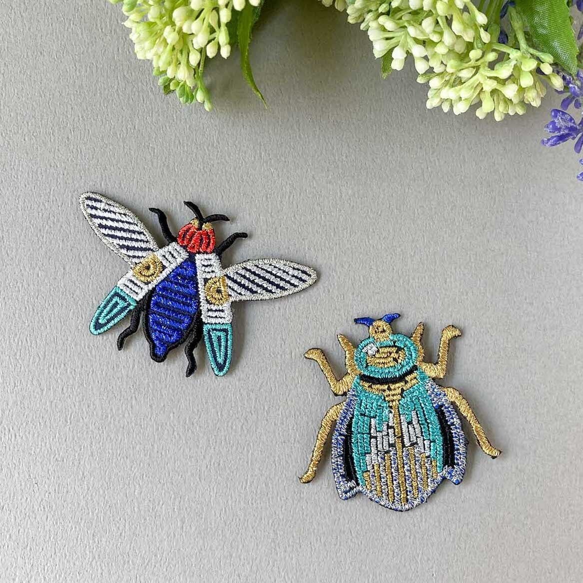 カラフル昆虫ワッペン(48mm〜)