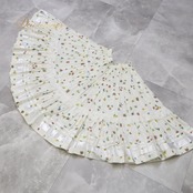 フォークダンス 衣装 スカート ホワイト系 花柄 小花柄 チロリアン チロルスカート カントリー レース 爽やか カラフル かわいい 華やか ダンス衣装 イベント 練習 レッスン ピンク系 レッド系 イエロー系 ブルー系 グリーン系