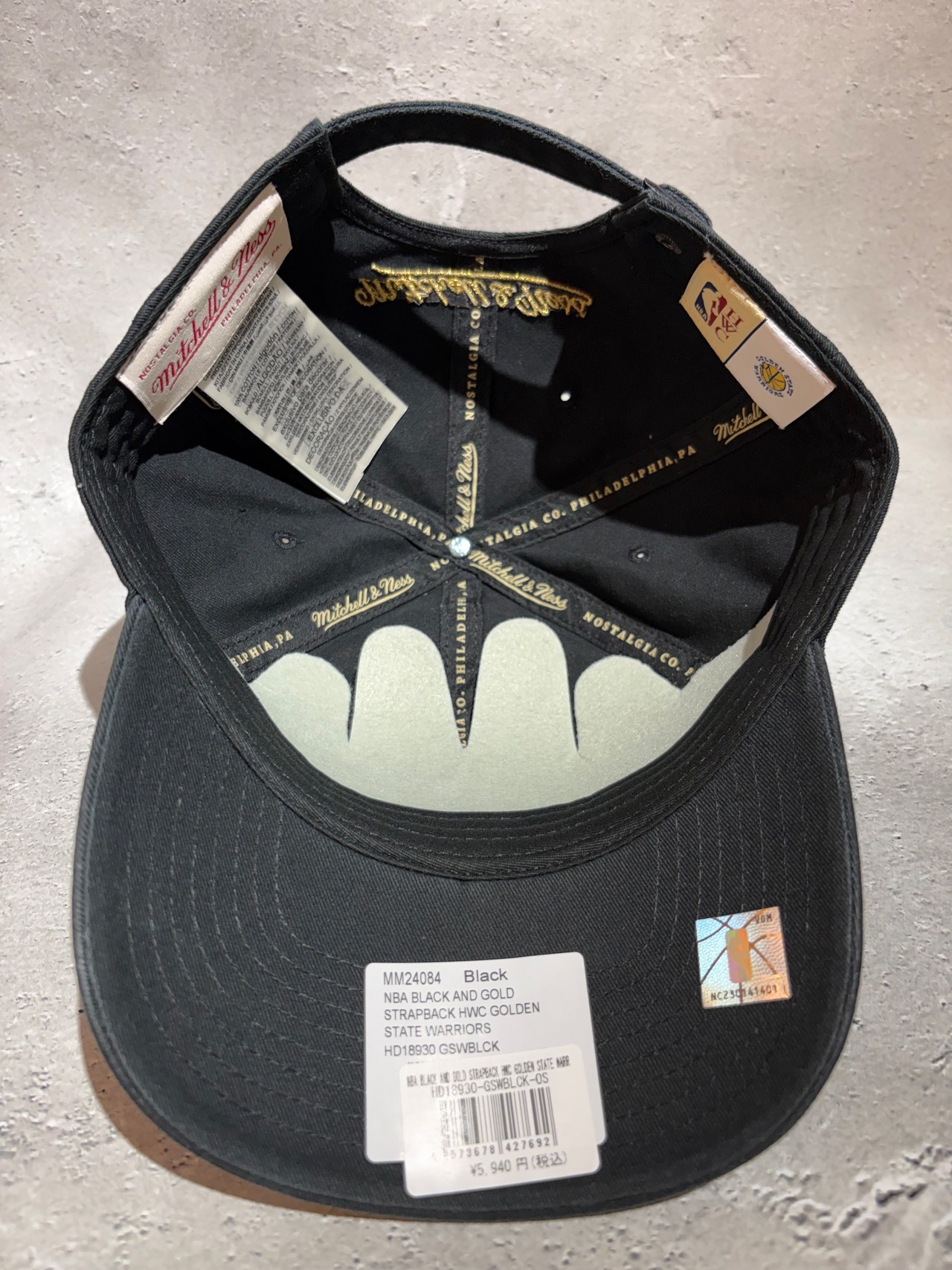Mitchell&Ness/ミッチェルアンドネス NBA ゴールデンステート・ウォリアーズ キャップ ブラック