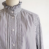 SINME  スカラエンブロイダリーシャツ   ロンドンストライプ(狭)