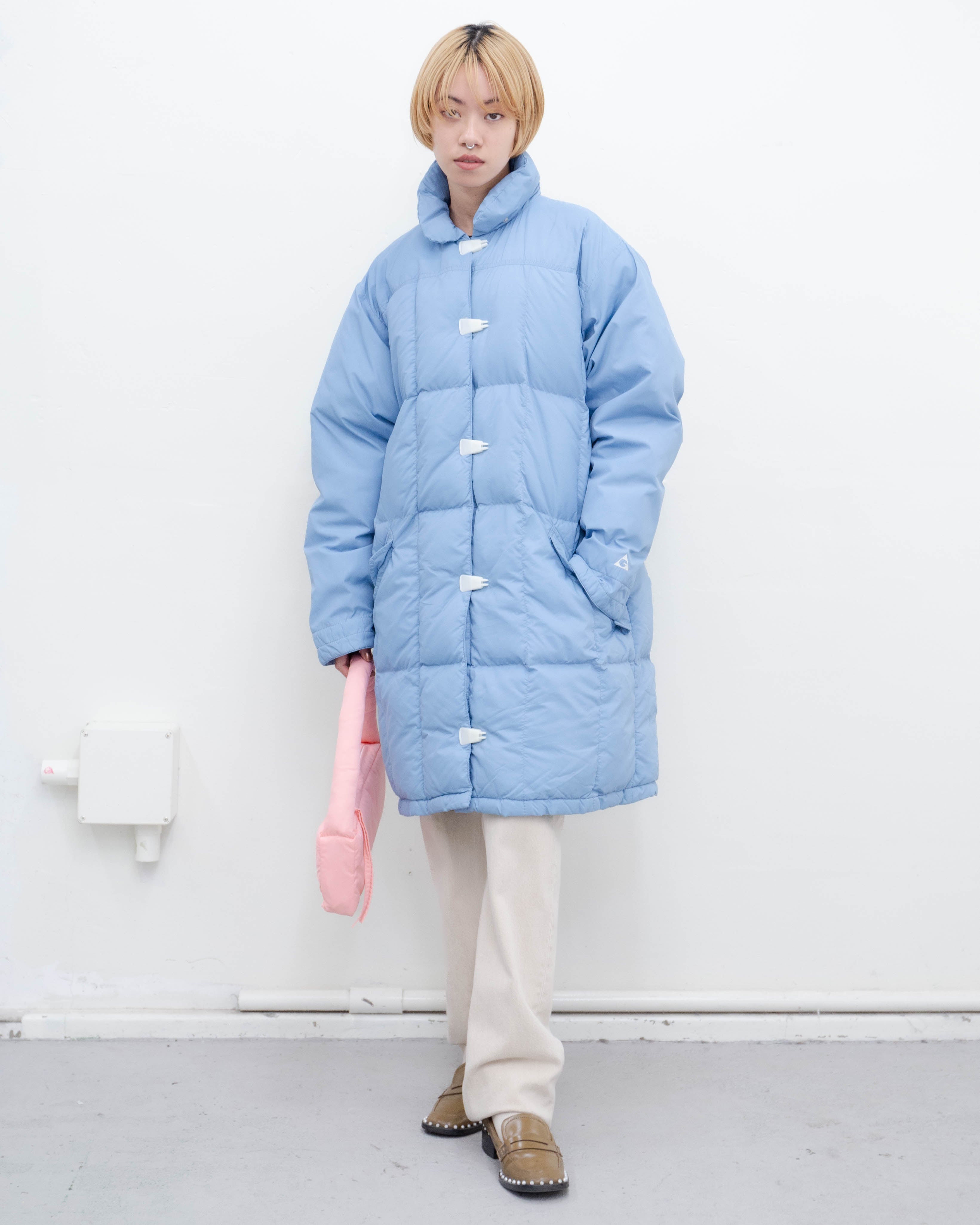 【美品】KANAKO SAKAI ライトブルー 裏地 総柄 ジャケット ブルー セール】quaranciel: ブルー ツイード ノーカラー ジャケット