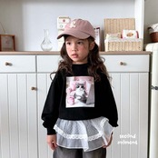 韓国子供服 / 26Autumn / 〖取寄〗second moment / キャットスウェットシャツ / キッズ服 / 女子服 *XS~JL*