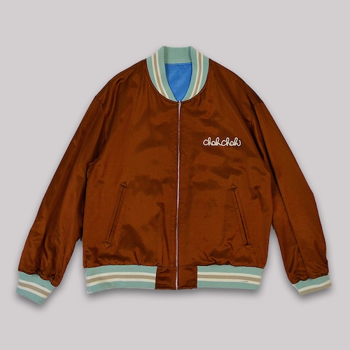 CC SATIN REVERSIBLE VARSITY JK -BROWN / BLUE-